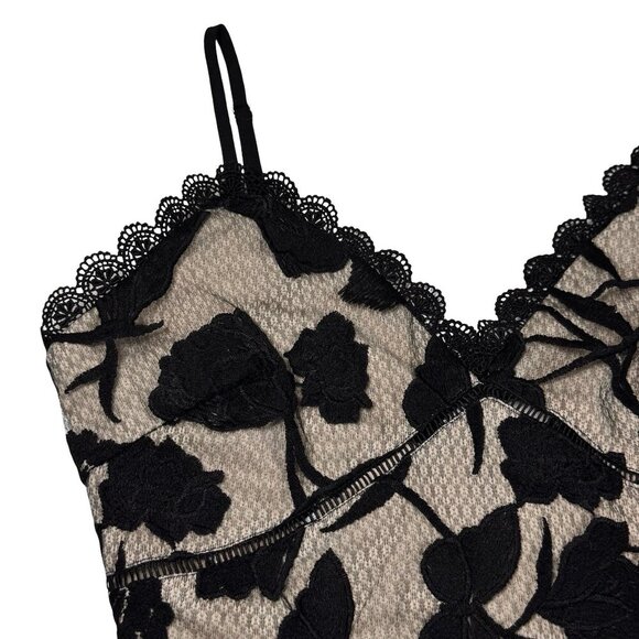 Lulus Floral Lace Midi Dress Sz S Black Gothic Romantic Event Formal Dark Fairy - Picture 6 of 14